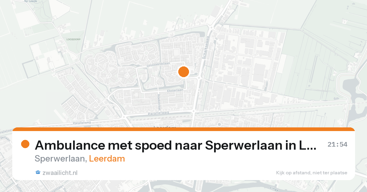 Ambulance met spoed naar Sperwerlaan in Leerdam — 27 mei 2026