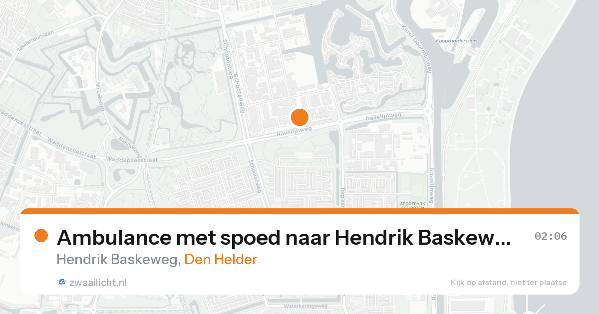 Ambulance met spoed naar Hendrik Baskeweg in Den Helder — 19 aug 2026