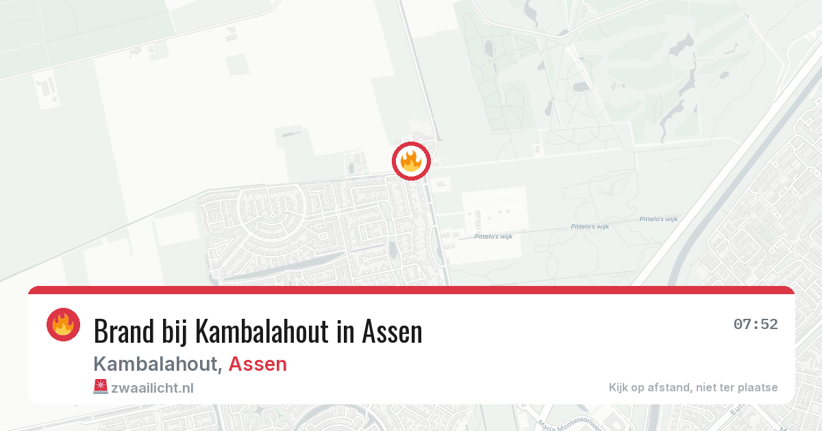 Brand bij Kambalahout in Assen — 30 jul 2026