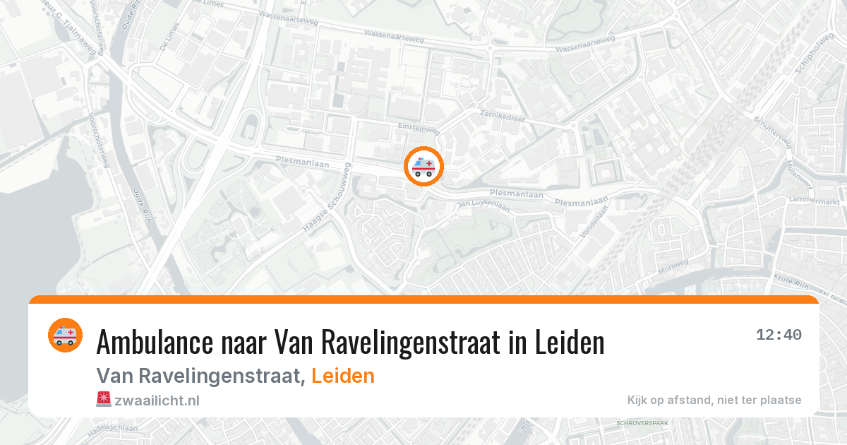 Ambulance naar Van Ravelingenstraat in Leiden — 28 mei 2026