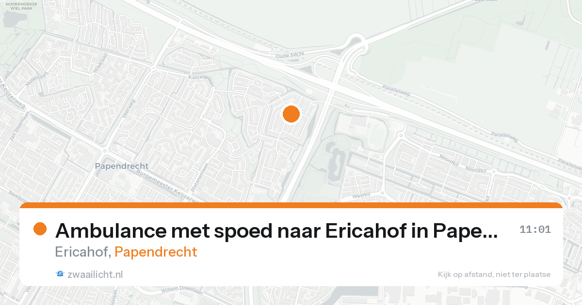 Ambulance met spoed naar Ericahof in Papendrecht — 7 feb 2026