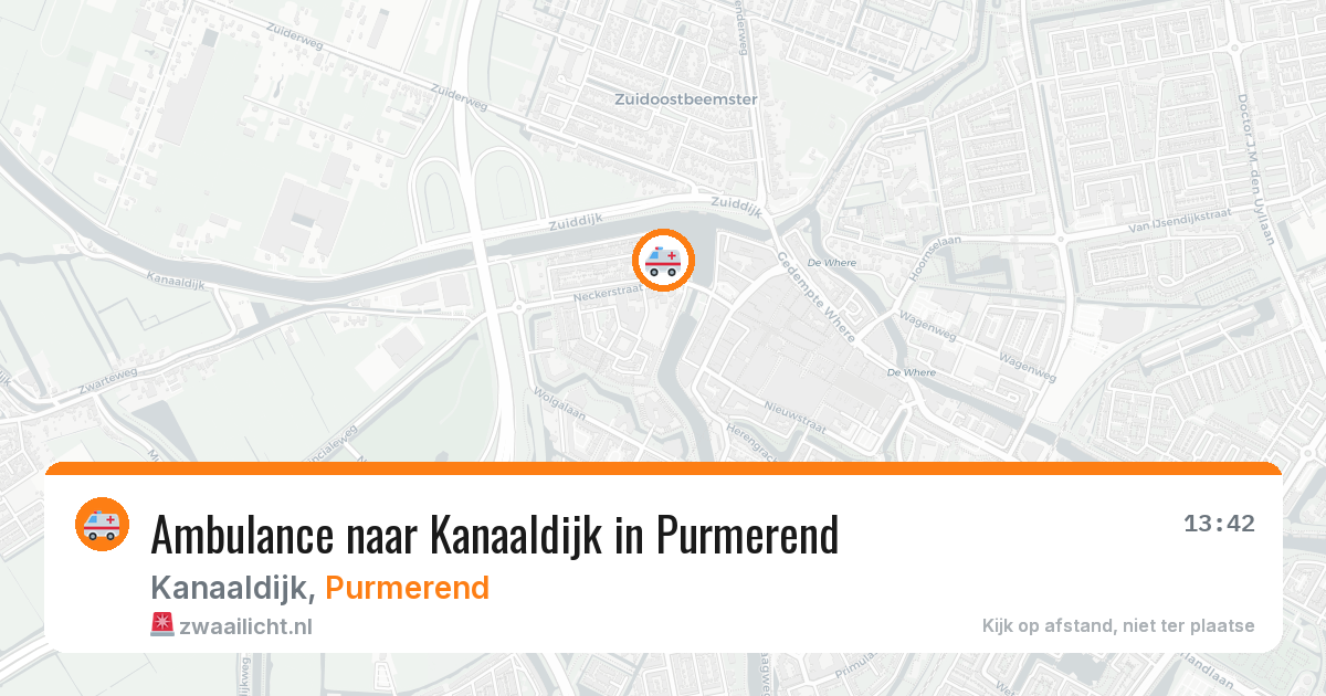 Ambulance naar Kanaaldijk in Purmerend — 8 jul 2026