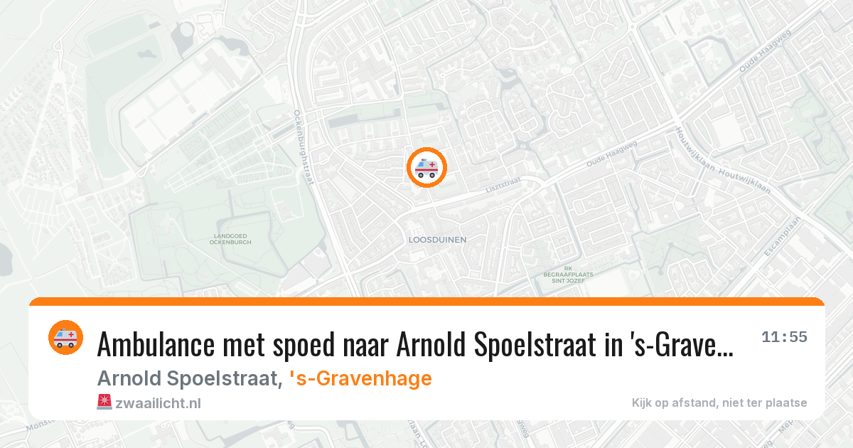 Ambulance met spoed naar Arnold Spoelstraat in 's-Gravenhage — 7 aug 2026