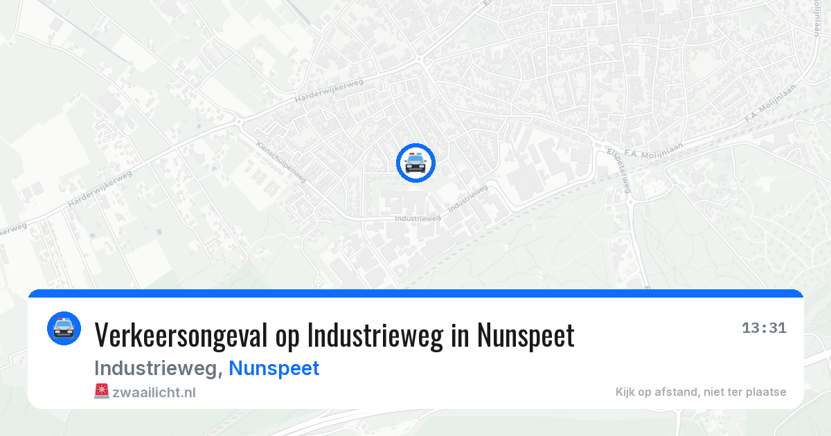 Verkeersongeval op Industrieweg in Nunspeet — 15 jun 2026