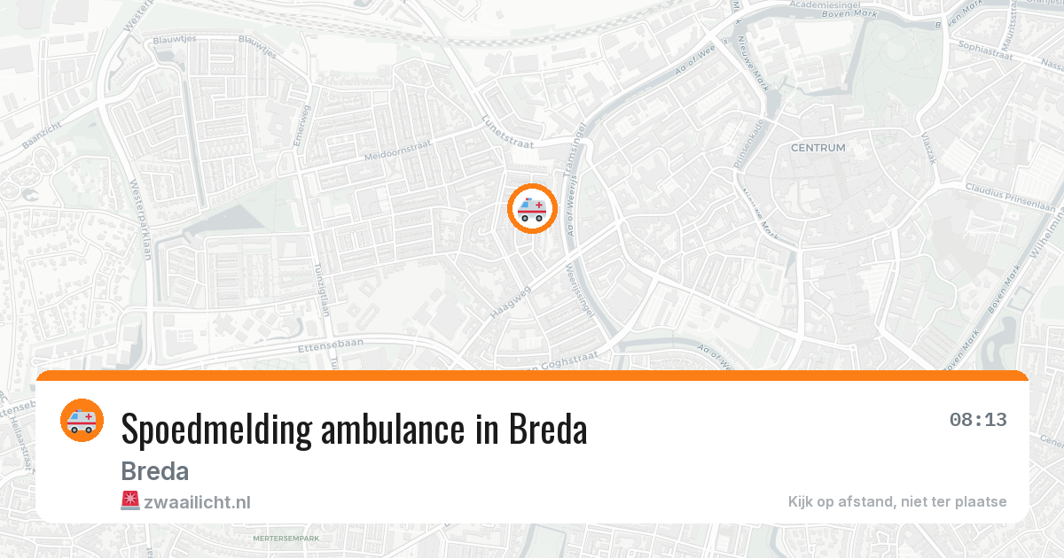 Spoedmelding ambulance in Breda — 11 aug 2026