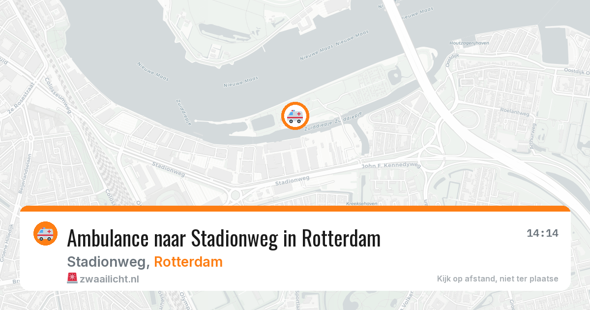 Ambulance naar Stadionweg in Rotterdam — 14 jun 2026