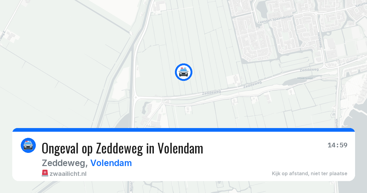 Ongeval op Zeddeweg in Volendam — 30 jun 2026
