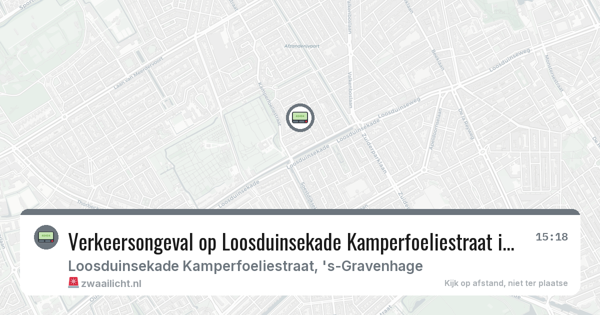 Verkeersongeval op Loosduinsekade Kamperfoeliestraat in 's-Gravenhage — 10 feb 2026