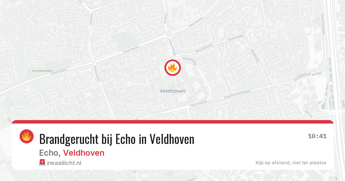 Brandgerucht bij Echo in Veldhoven — 27 mei 2026