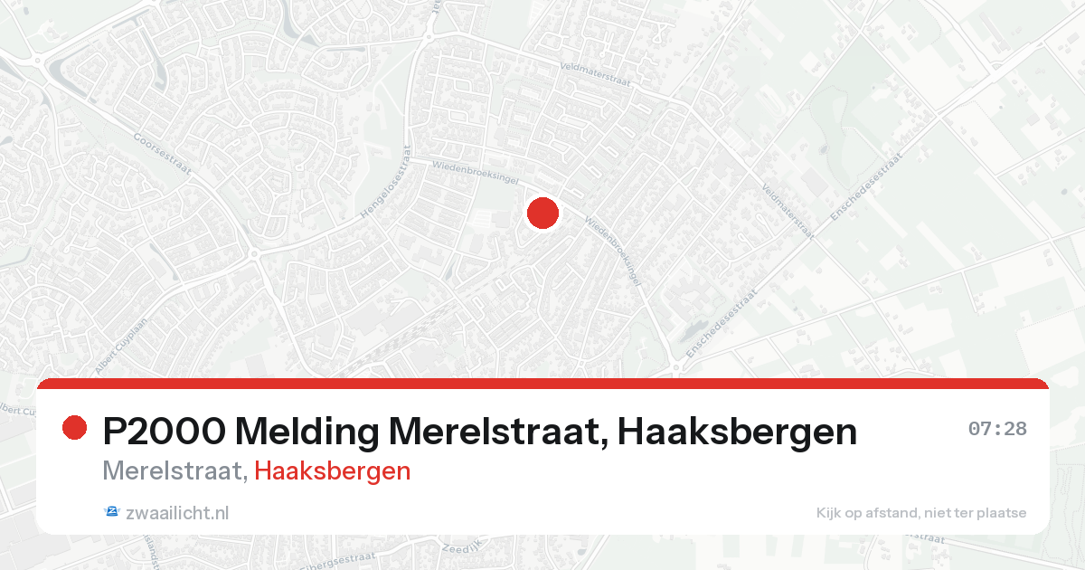 P2000 Melding Merelstraat, Haaksbergen — 8 feb 2026