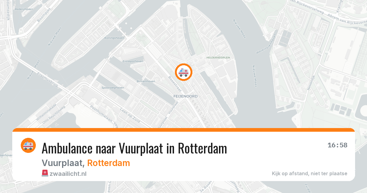 Ambulance naar Vuurplaat in Rotterdam — 12 mei 2026