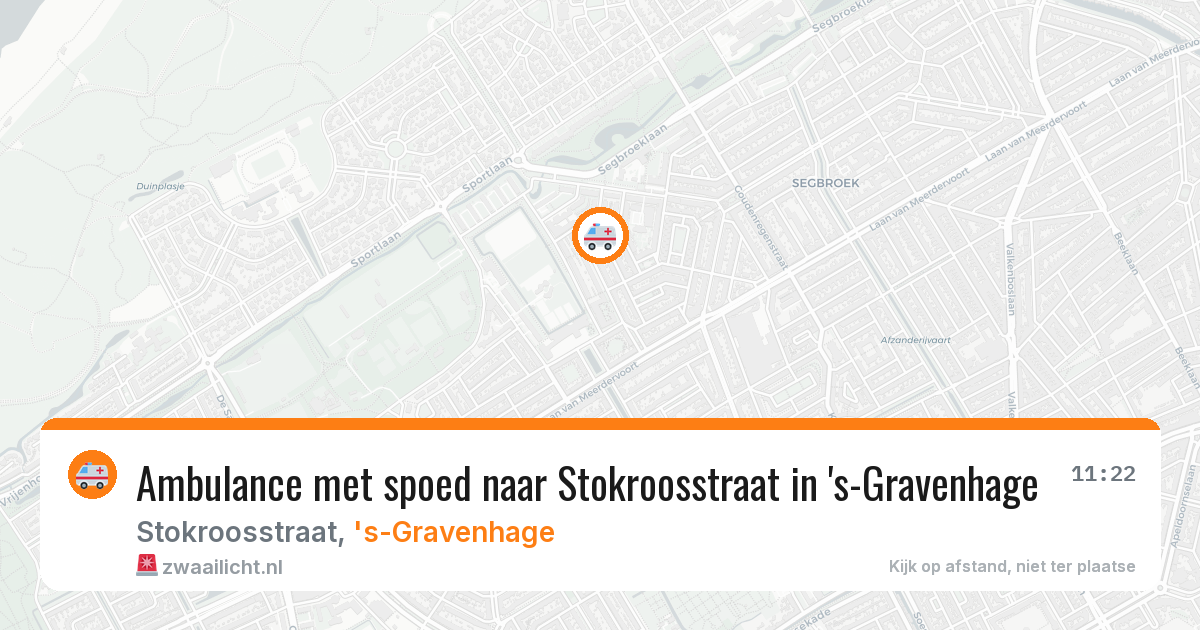 Ambulance met spoed naar Stokroosstraat in 's-Gravenhage — 2 apr 2026