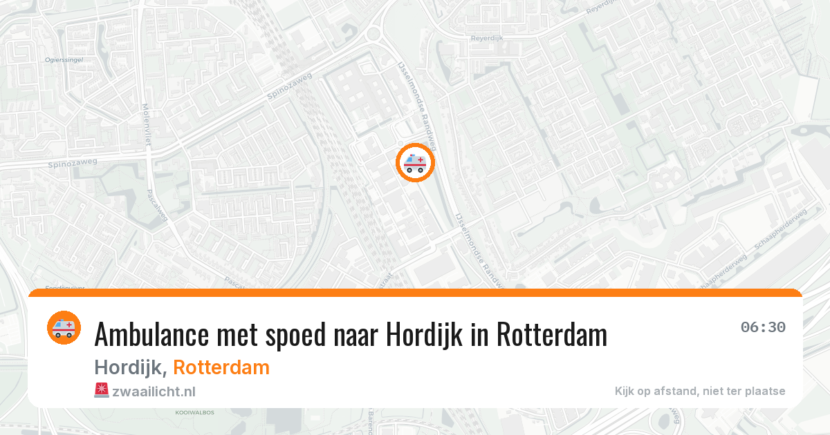 Ambulance met spoed naar Hordijk in Rotterdam — 8 jul 2026