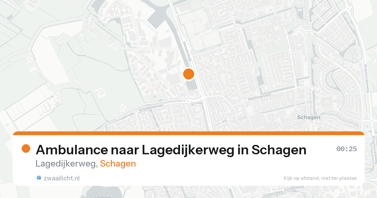 Ambulance naar Lagedijkerweg in Schagen — 20 mei 2026