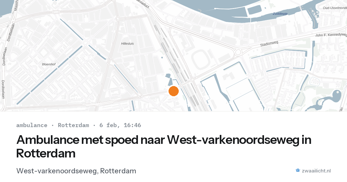 Ambulance met spoed naar West-varkenoordseweg in Rotterdam — 6 feb 2026