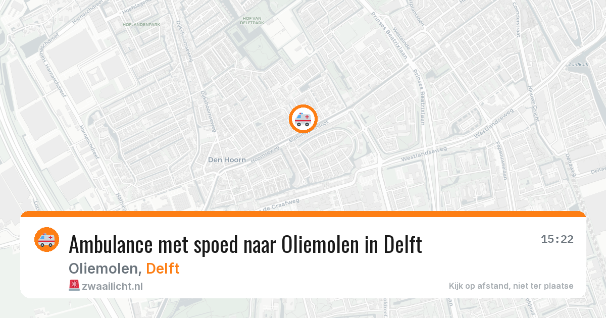 Ambulance met spoed naar Oliemolen in Delft — 8 feb 2026
