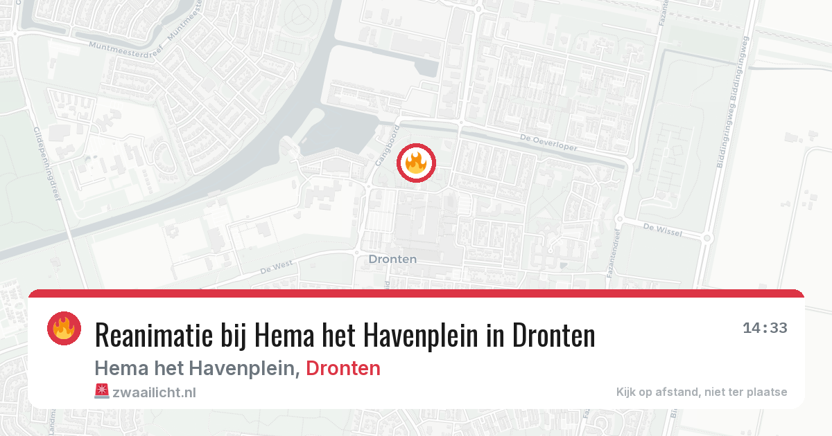 Reanimatie bij Hema het Havenplein in Dronten — 7 feb 2026