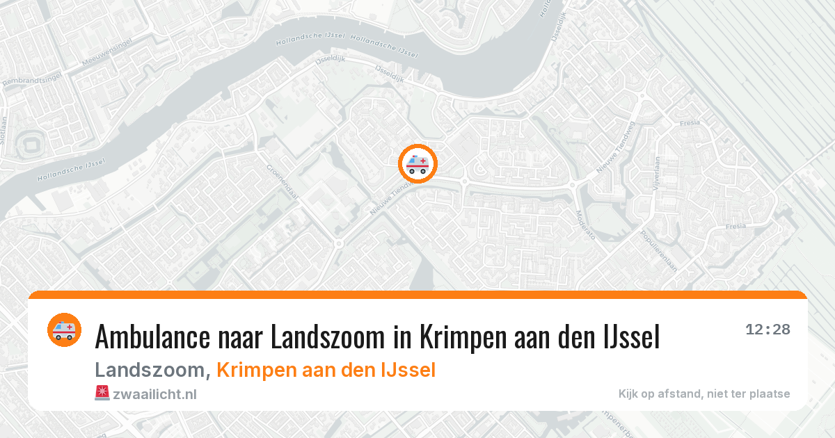 Ambulance naar Landszoom in Krimpen aan den IJssel — 1 jun 2026