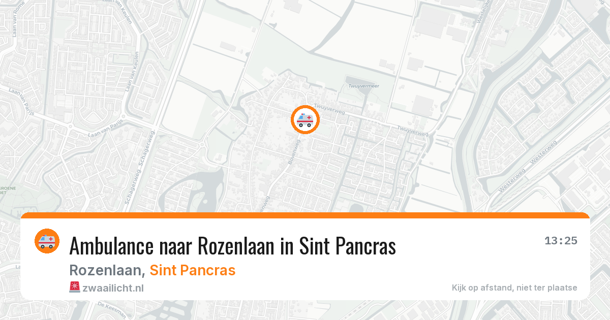 Ambulance naar Rozenlaan in Sint Pancras — 4 jul 2026