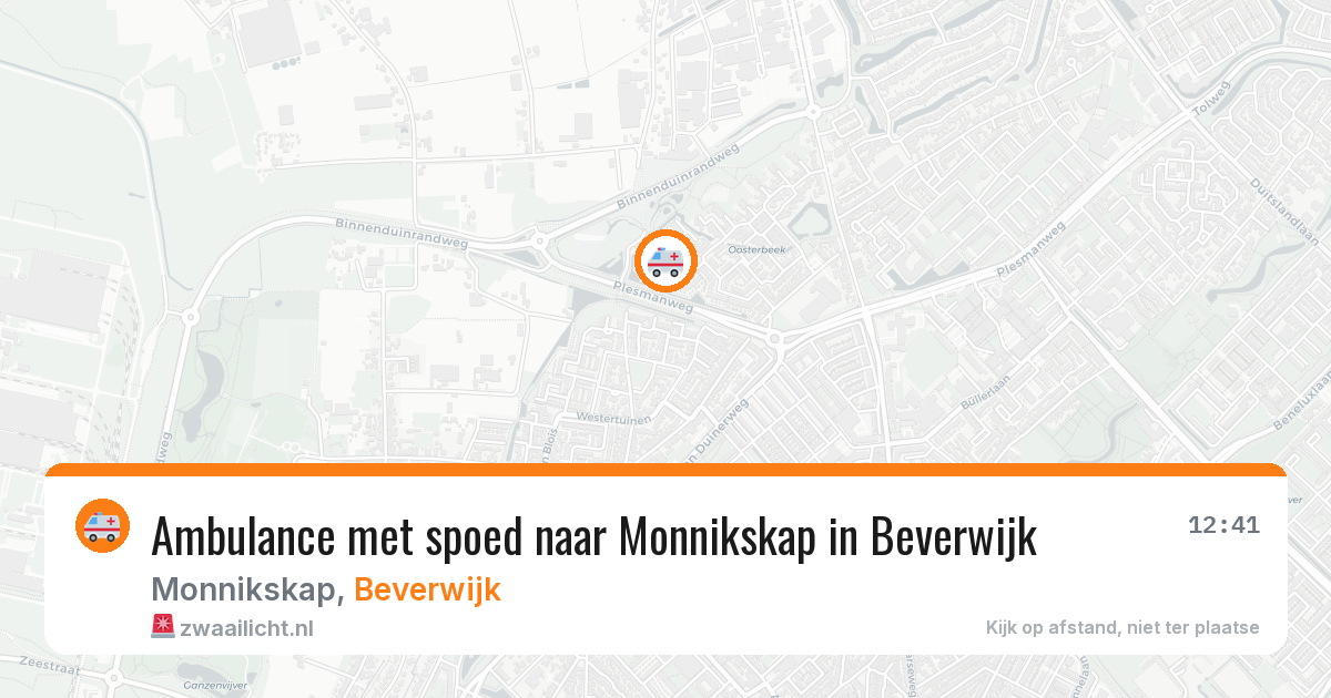 Ambulance met spoed naar Monnikskap in Beverwijk — 23 feb 2026