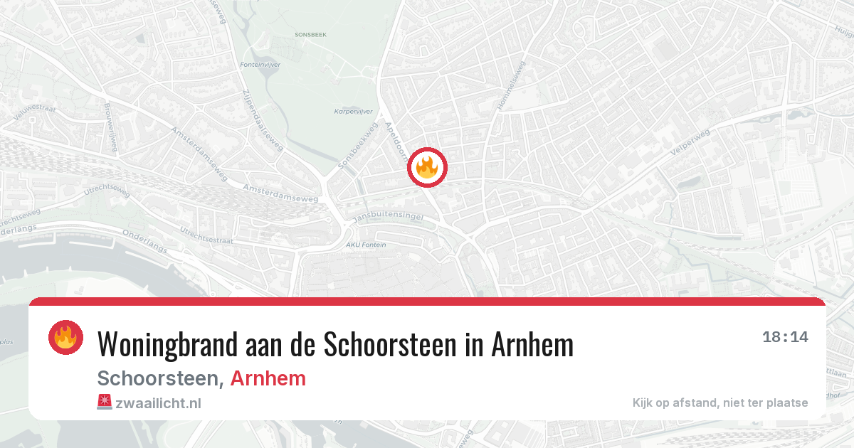 Woningbrand aan de Schoorsteen in Arnhem — 15 mei 2026