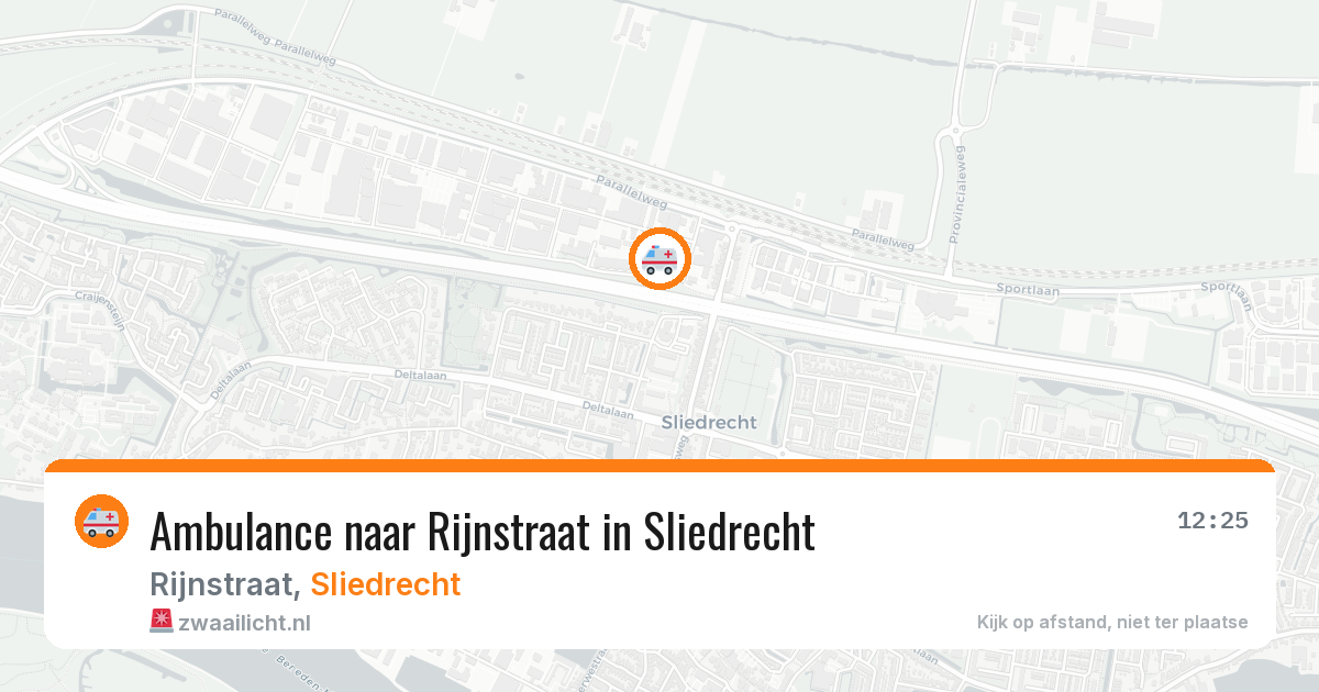 Ambulance naar Rijnstraat in Sliedrecht — 14 jul 2026