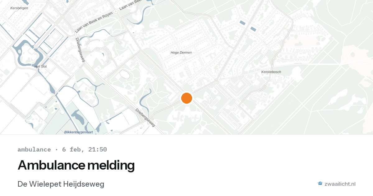 Ambulance melding — 6 feb 2026
