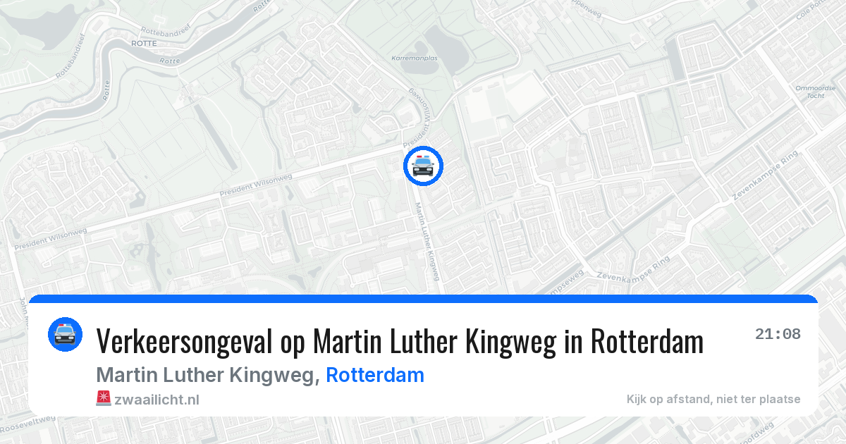 Verkeersongeval op Martin Luther Kingweg in Rotterdam — 12 aug 2026