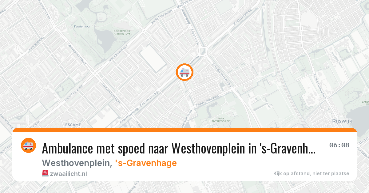 Ambulance met spoed naar Westhovenplein in 's-Gravenhage — 1 apr 2026