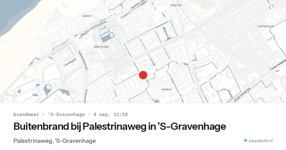 Buitenbrand bij Palestrinaweg in 'S-Gravenhage — 4 sep 2026