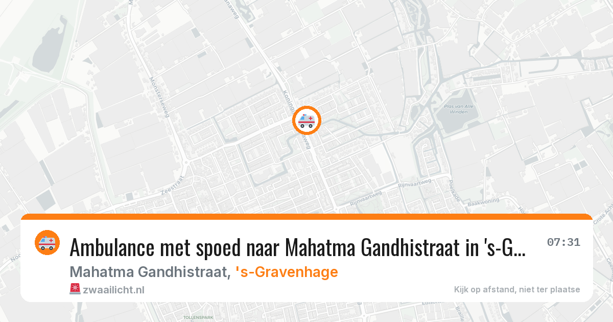 Ambulance met spoed naar Mahatma Gandhistraat in 's-Gravenhage — 3 apr 2026