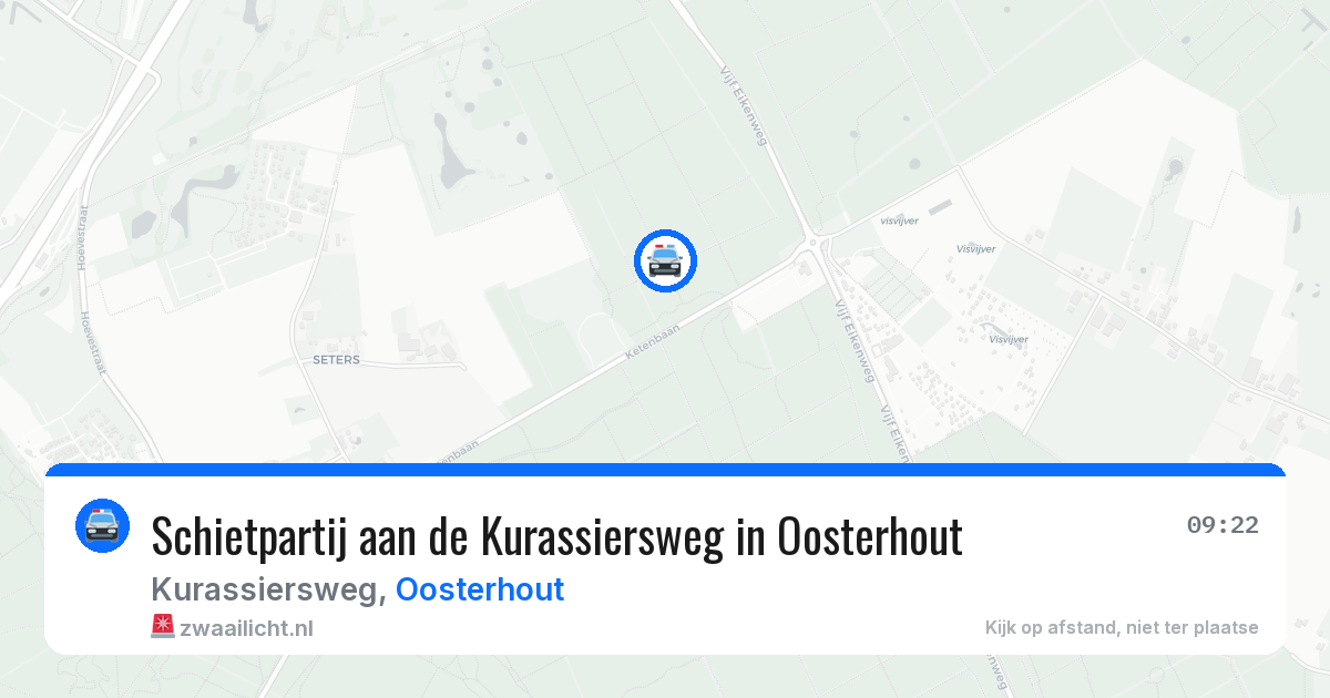 Schietpartij aan de Kurassiersweg in Oosterhout — 9 aug 2026