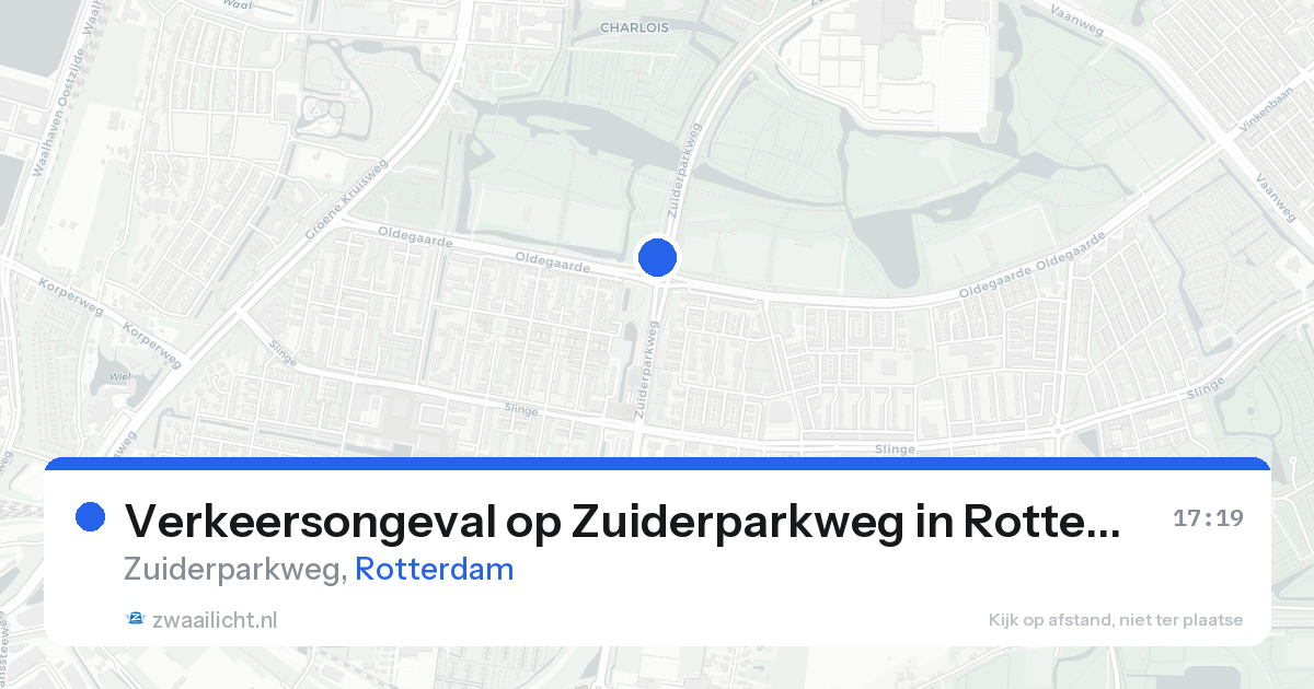 Verkeersongeval op Zuiderparkweg in Rotterdam — 21 aug 2026