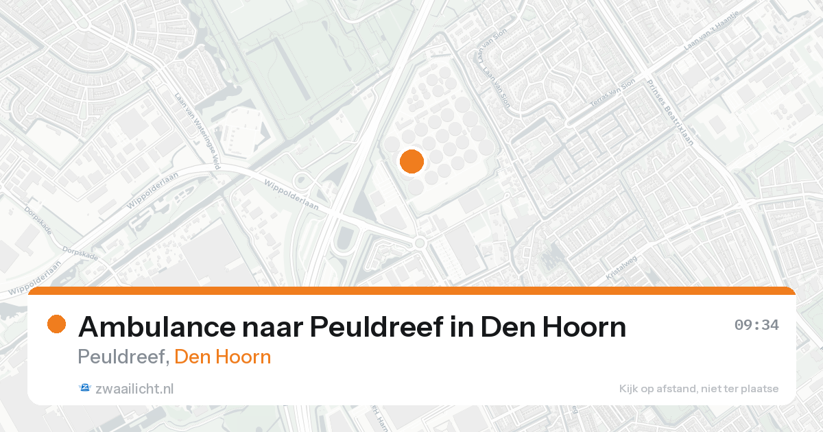 Ambulance naar Peuldreef in Den Hoorn — 15 aug 2026