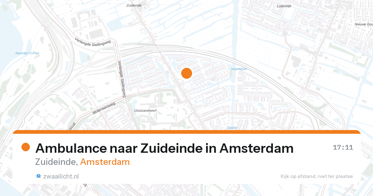 Ambulance naar Zuideinde in Amsterdam — 27 aug 2026