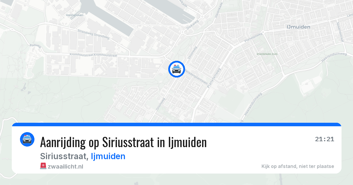 Aanrijding op Siriusstraat in Ijmuiden — 2 aug 2026