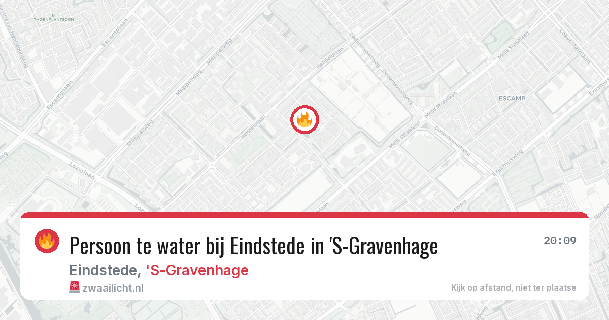 Persoon te water bij Eindstede in 'S-Gravenhage — 9 apr 2026