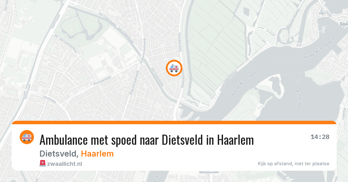 Ambulance met spoed naar Dietsveld in Haarlem — 11 jul 2026