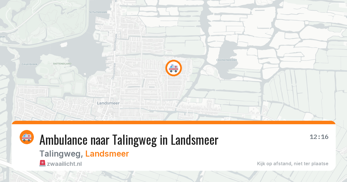 Ambulance naar Talingweg in Landsmeer — 8 feb 2026