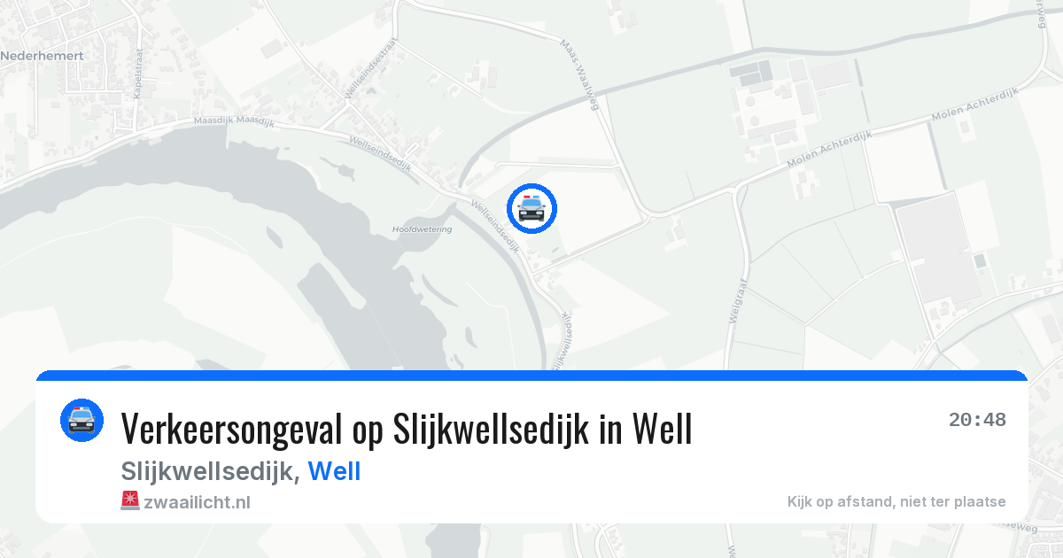 Verkeersongeval op Slijkwellsedijk in Well — 3 mrt 2026