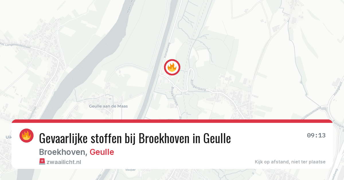 Gevaarlijke stoffen bij Broekhoven in Geulle — 2 mrt 2026