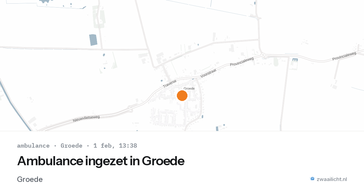 Ambulance ingezet in Groede — 1 feb 2026