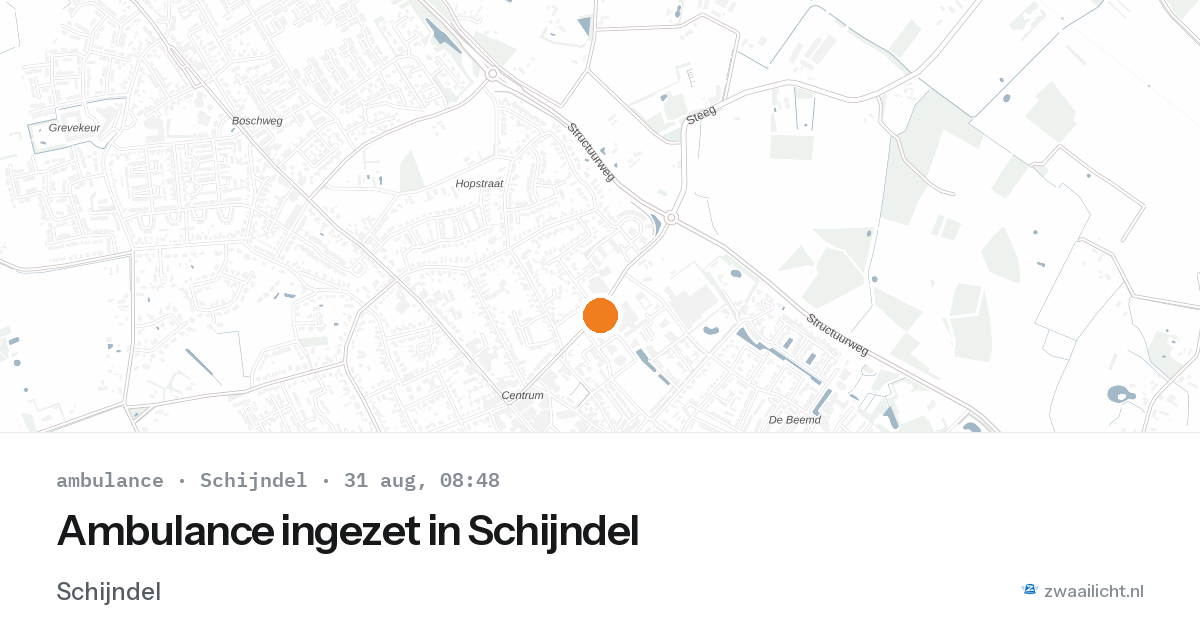 Ambulance ingezet in Schijndel — 31 aug 2026