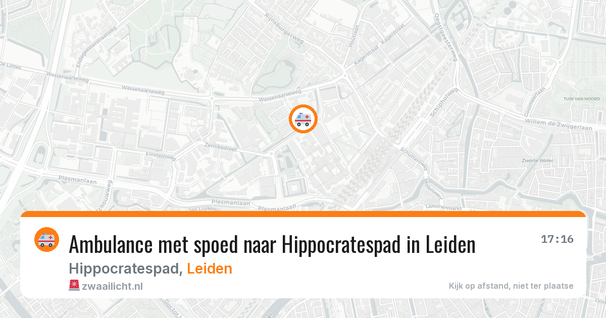 Ambulance met spoed naar Hippocratespad in Leiden — 3 jul 2026