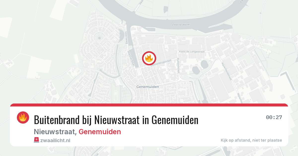 Buitenbrand bij Nieuwstraat in Genemuiden — 19 mei 2026