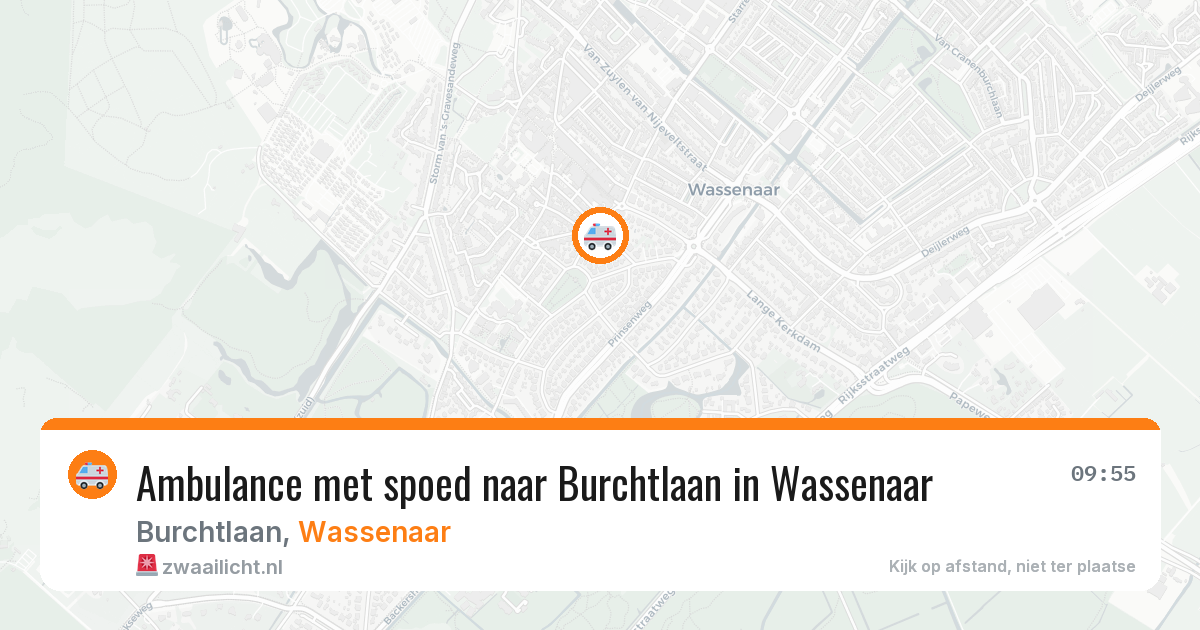 Ambulance met spoed naar Burchtlaan in Wassenaar — 3 apr 2026