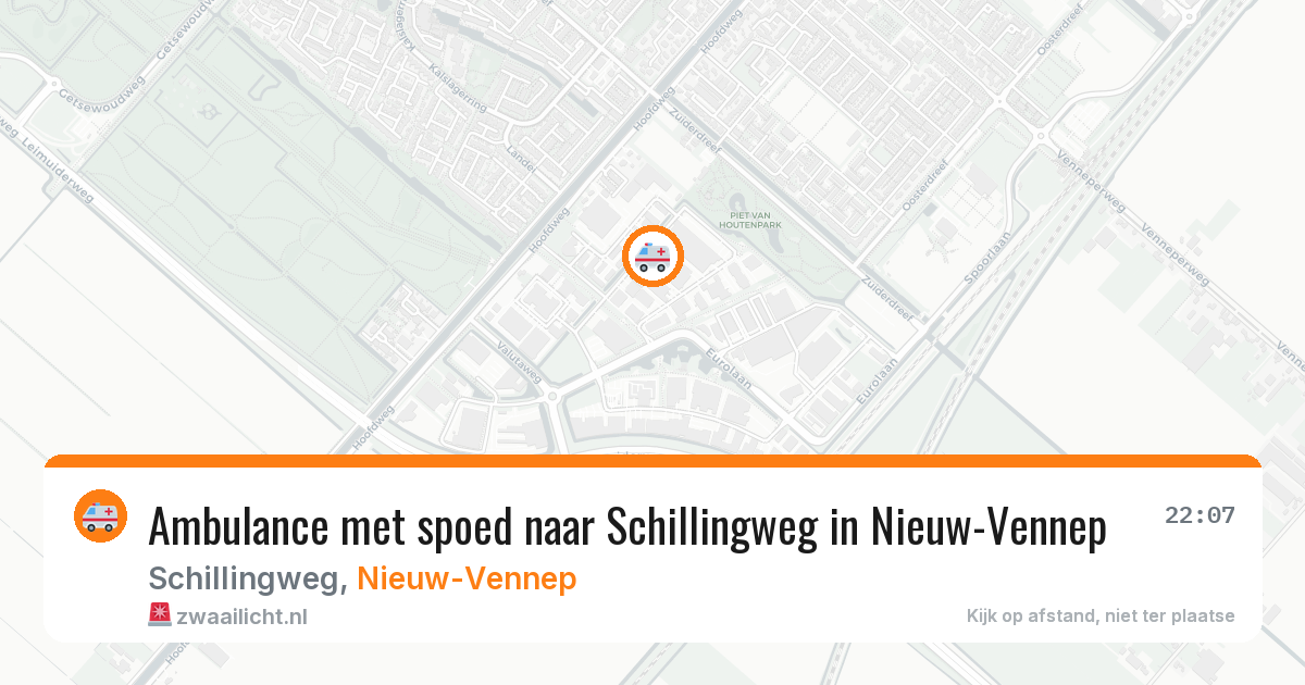 Ambulance met spoed naar Schillingweg in Nieuw-Vennep — 6 jul 2026