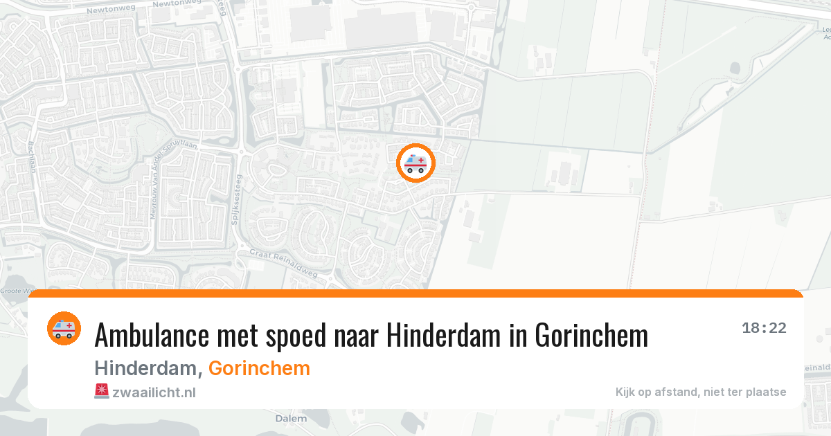 Ambulance met spoed naar Hinderdam in Gorinchem — 23 jan 2026