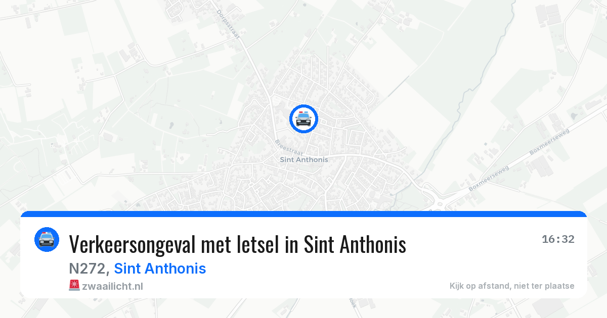 Verkeersongeval met letsel in Sint Anthonis — 13 jul 2026