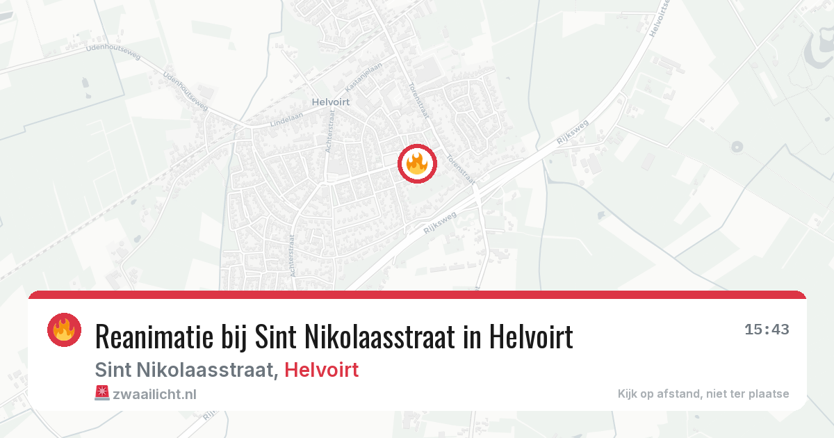 Reanimatie bij Sint Nikolaasstraat in Helvoirt — 14 mei 2026